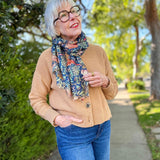 PRE ORDER- The Liberty ‘Strawberry Thief’ Quartet - Blue Cashmere and Silk Wrap