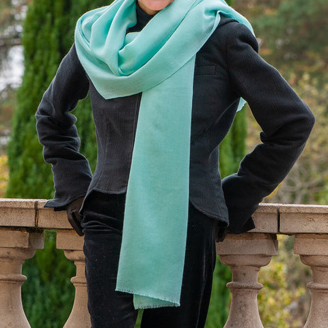 Aquamarine Cashmere and Silk Wrap