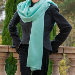 Aquamarine Cashmere and Silk Wrap