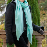 Aquamarine Cashmere and Silk Wrap