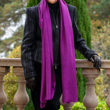Amethyst Cashmere and Silk Wrap