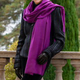 Amethyst Cashmere and Silk Wrap