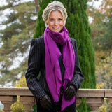 Amethyst Cashmere and Silk Wrap