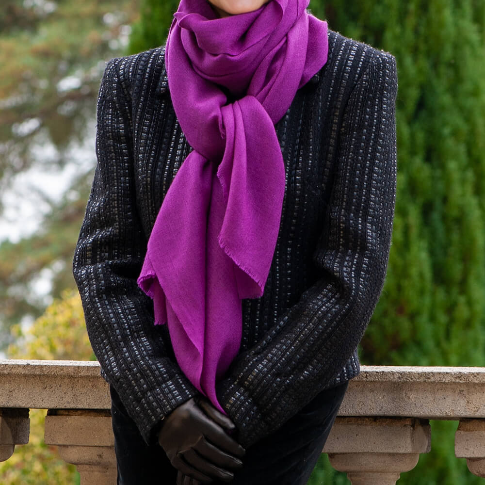 Amethyst Cashmere and Silk Wrap