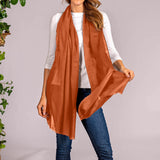 Crushed Apricot Cashmere and Silk Wrap