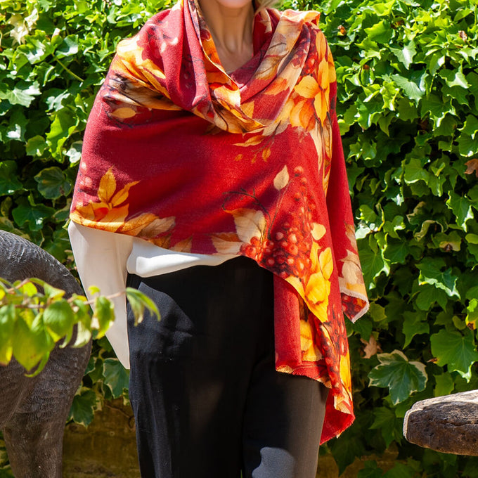 PRE ORDER: The Four Seasons Quartet - Autumn Cashmere and Silk Wrap