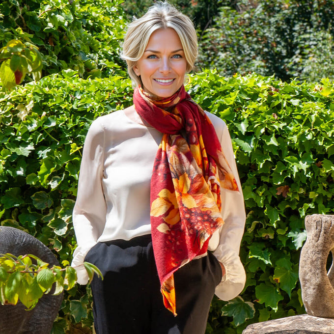 PRE ORDER: The Four Seasons Quartet - Autumn Cashmere and Silk Wrap
