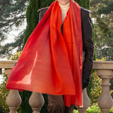 Autumn Flame Shaded Cashmere and Silk Wrap