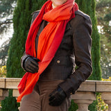 Autumn Flame Shaded Cashmere and Silk Wrap