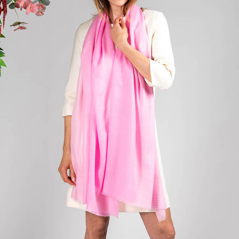 Barbie Pinks Shaded Cashmere and Silk Wrap