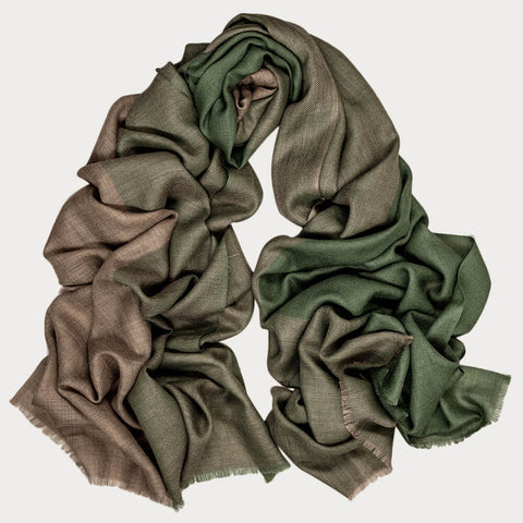 Bartlett Military Toned Wool and Silk Scarf