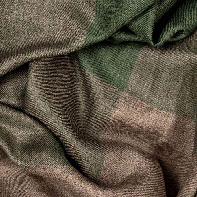 Bartlett Military Toned Wool and Silk Scarf