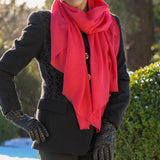 Berry Pink Cashmere and Silk Wrap