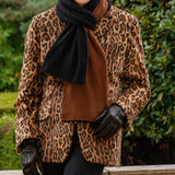 Black & Vicuna Double Faced Italian Cashmere Scarf