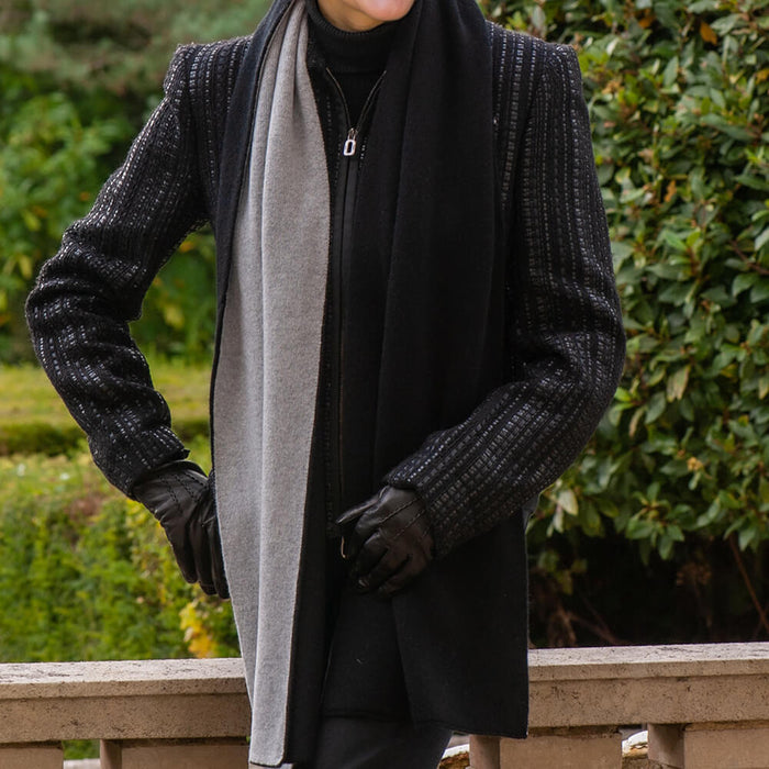 Black & Stone Double Faced Italian Cashmere Scarf