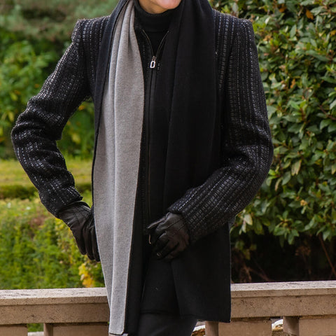 Black & Stone Double Faced Italian Cashmere Scarf