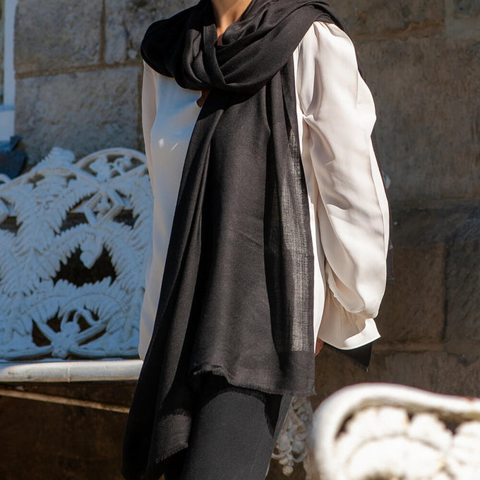 Jet Black Modal Wrap