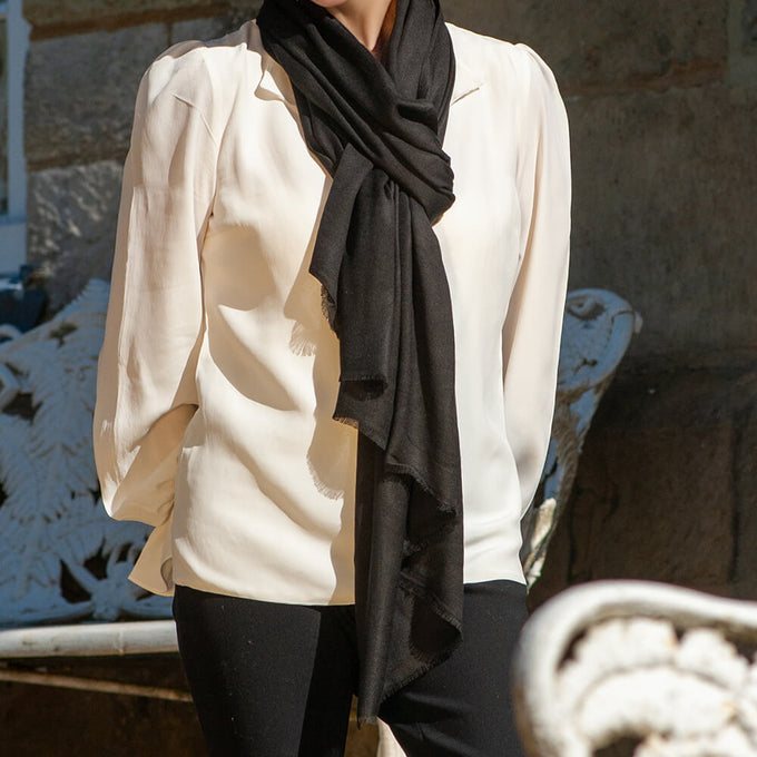 Jet Black Modal Wrap