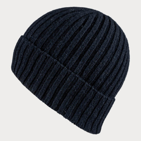 The Classic Black Cashmere Beanie Hat