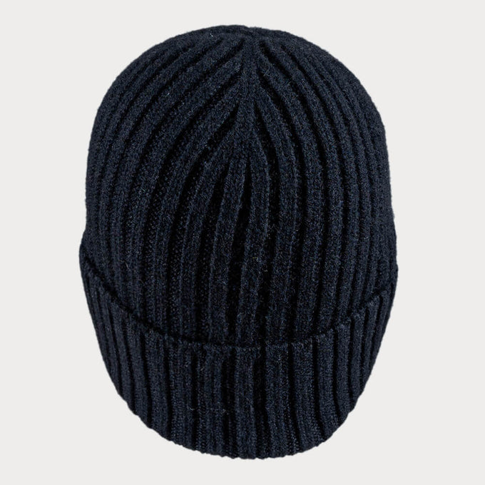 The Classic Black Cashmere Beanie Hat