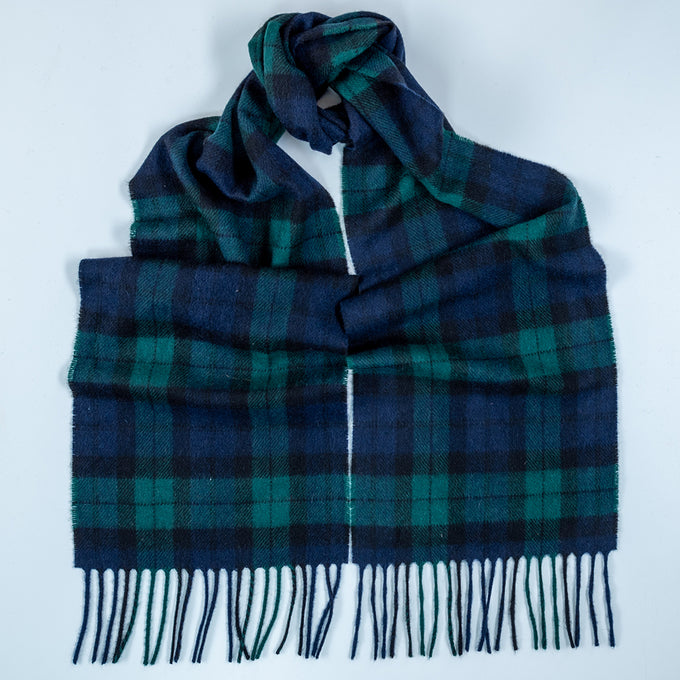 Black Watch Tartan Cashmere Scarf
