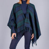 Black Watch Tartan Merino Wool Cape