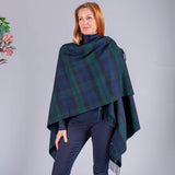 Black Watch Tartan Merino Wool Cape