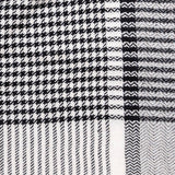 Black and Ivory Houndstooth Cashmere Shawl