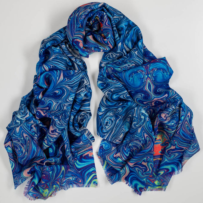 PRE ORDER: The Kaleidoscope Quartet- Blue Heaven Cashmere and Silk Wrap