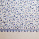 Hand Embroidered Pashmina Cashmere Shawl - Blue Floral