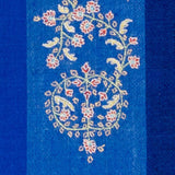 Hand Embroidered Pashmina Cashmere Shawl - Blue Heaven