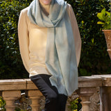 The Tonal Shades - Blue Mist Cashmere and Silk Wrap