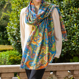 PRE ORDER: The Liberty ‘Florence Melody Trilogy - Blue Cashmere and Silk Wrap