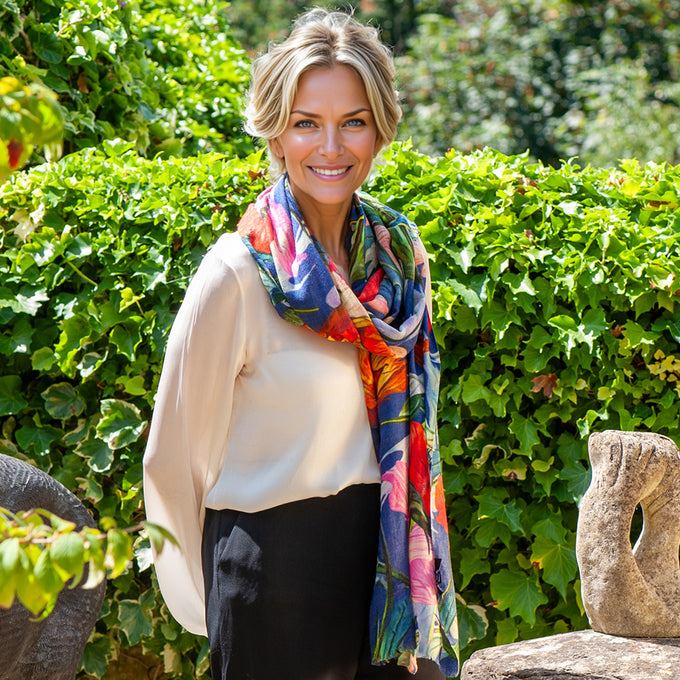 PRE ORDER - The Botanical Quartet - The Poppy Cashmere and Silk Wrap