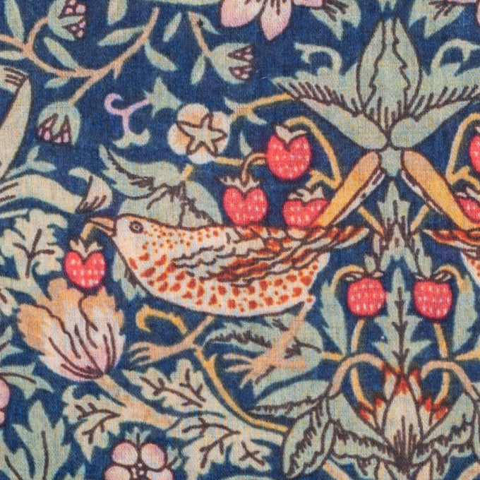 PRE ORDER: The Liberty ‘Strawberry Thief’ Quartet-Blue Cashmere and Silk Wrap