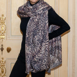 PRE ORDER: Wild Fusion Brown Animal Print Cashmere and Silk Wrap