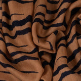 Caramel Zebra Print Cashmere and Silk Wrap