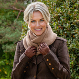 Superluxe Soft Brown Italian Cashmere Double Snood
