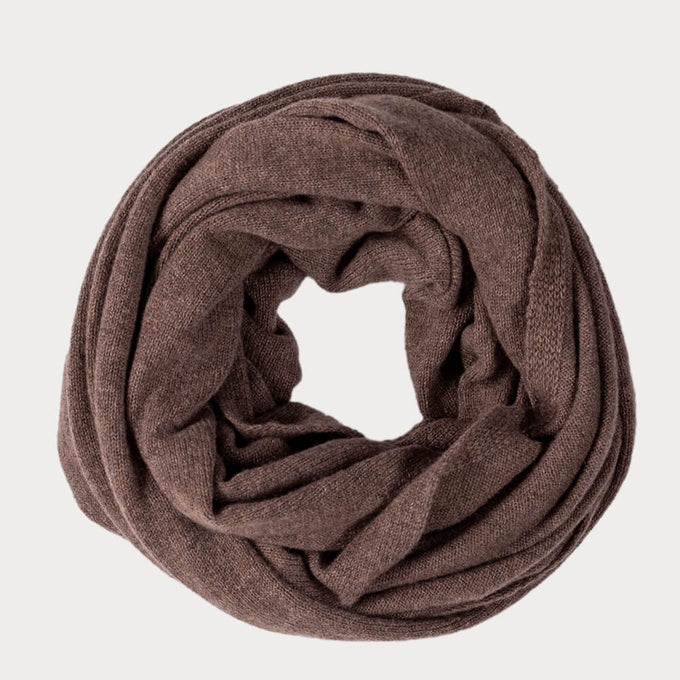 Chocolate Brown Double Size Cashmere Snood