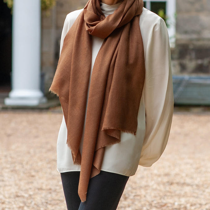 Auburn Lights Cashmere and Silk Wrap