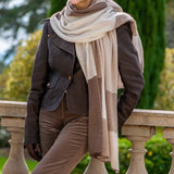 The Check Set - Neutral Tones Italian Cashmere Scarf