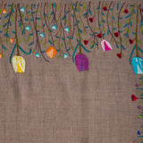 Hand Embroidered Pashmina Shawl - Tulip Garden