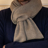 Double Faced Biscuit Brown Italian Cashmere Neck Warmer