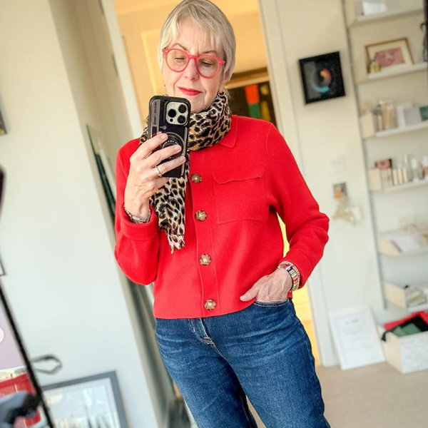 Brown Leopard Print Cashmere and Silk Scarf