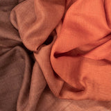 Sepia to Sienna Shaded Cashmere and Silk Wrap