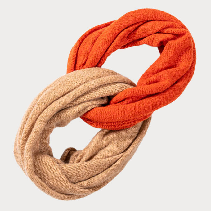 Copper and Caramel Cashmere Snood