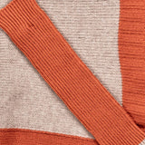 Terracotta and Taupe Italian Cashmere Scarflette