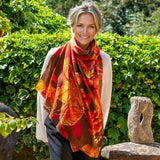 PRE ORDER: The Botanical Quartet - The Falling Leaves Cashmere and Silk Wrap
