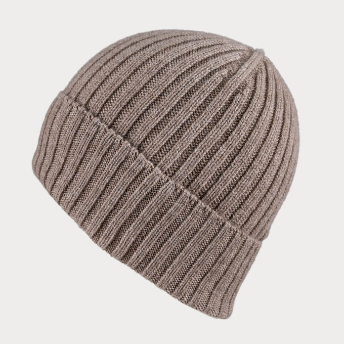 The Classic Brown Cashmere Beanie Hat