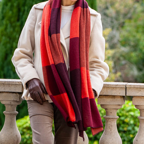 The Check Set - Earth Tones Italian Cashmere Scarf